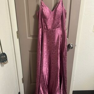 B Darlin Mauve Satin Dress